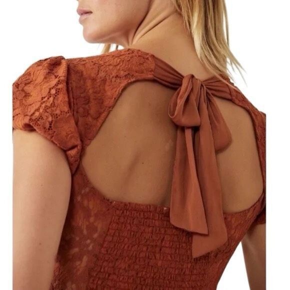 NWOT Free People Hailee Lace Mini Dress Size L - Picture 6 of 9